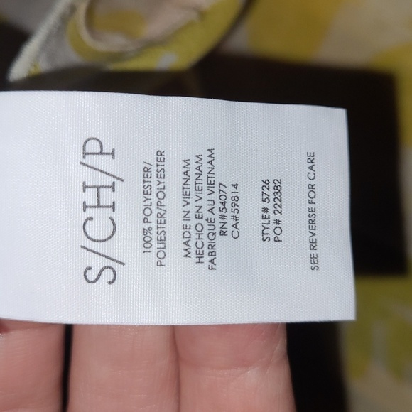 Cabi* Front Porch Top* Sleeveless* Sheer* Blouse* Yellow/Pink* Sz Small - Picture 4 of 4